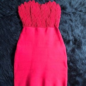 Red party dress